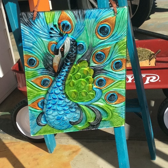 NWT Peacock Glass Sun Catcher Classic in/outside. - Picture 4 of 7
